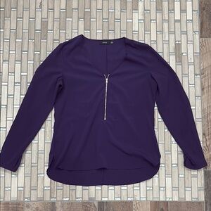 Apt. 9 Purple Long Sleeve Blouse
